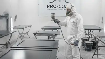 Professional cabinet painting in Peoria IL with smooth, modern kitchen refinishing results