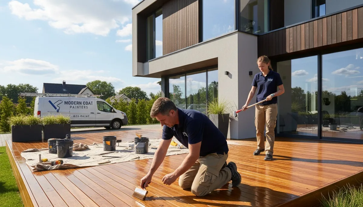 Professional deck staining and wood protection in Peoria, IL by expert house painters