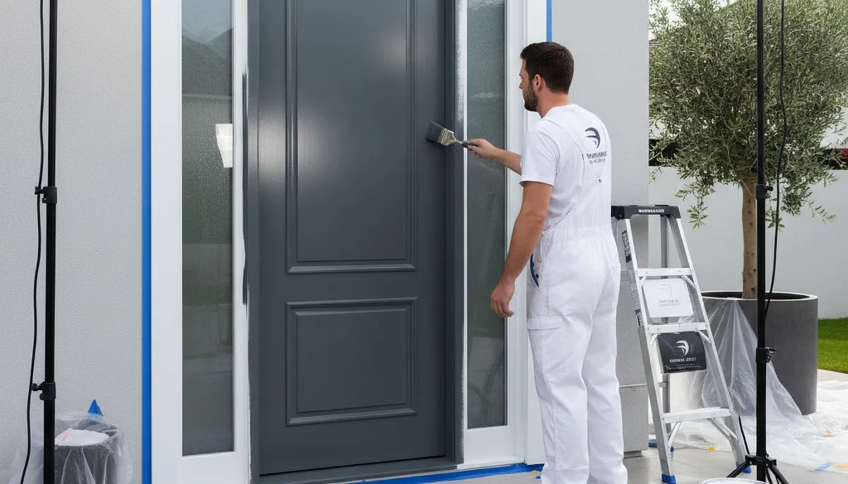 Professional door painting service in Peoria, IL by expert house painters for durable exterior finishes