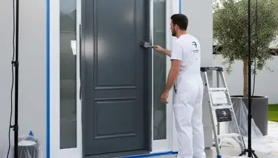 Professional door painting service in Peoria, IL by expert house painters for durable exterior finishes