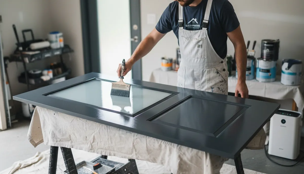 Professional door painting service in Peoria, IL by expert house painters for weather-resistant finishes