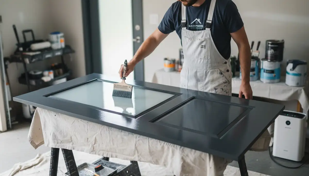 Professional door painting service in Peoria, IL by expert house painters for weather-resistant finishes