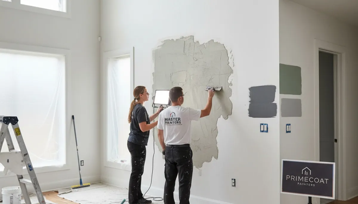 Professional drywall repair and wall restoration in Peoria, IL home by expert painting contractors