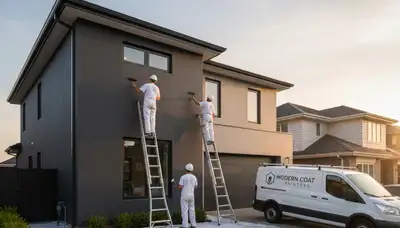 Professional exterior house painters in Peoria IL applying durable paint for long-lasting home protection