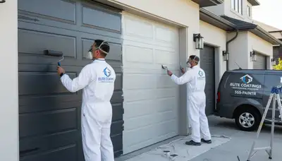 Professional garage door painting by expert house painters in Peoria, IL for lasting curb appeal