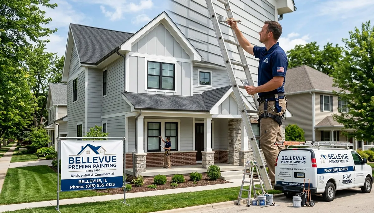 Professional house painting service in Peoria IL by paintingpeoriail.com exterior painters