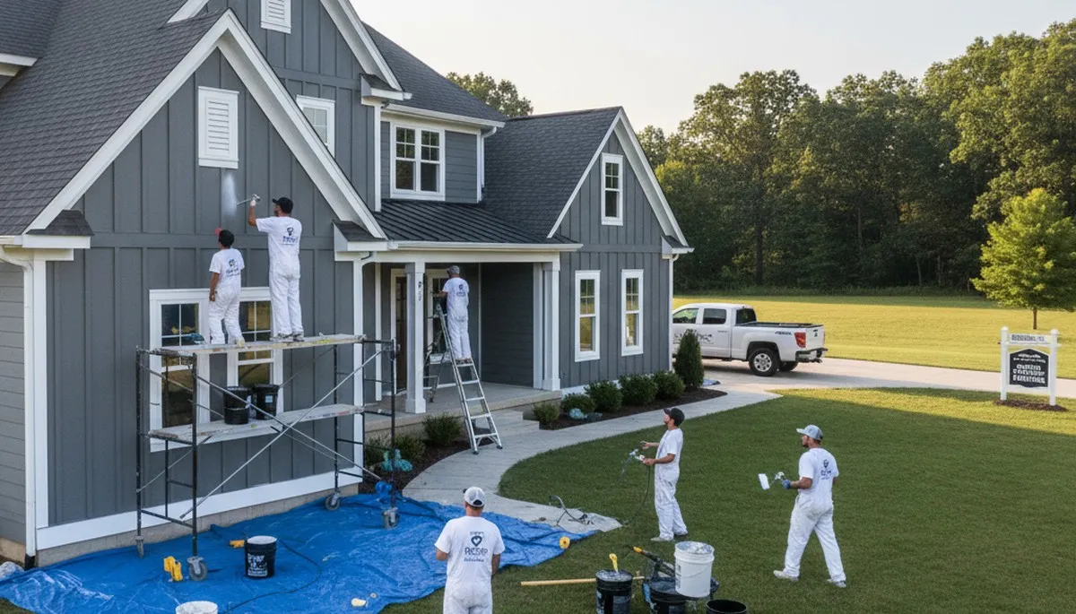 Professional house painting service in Peoria, IL for residential exterior and interior painting