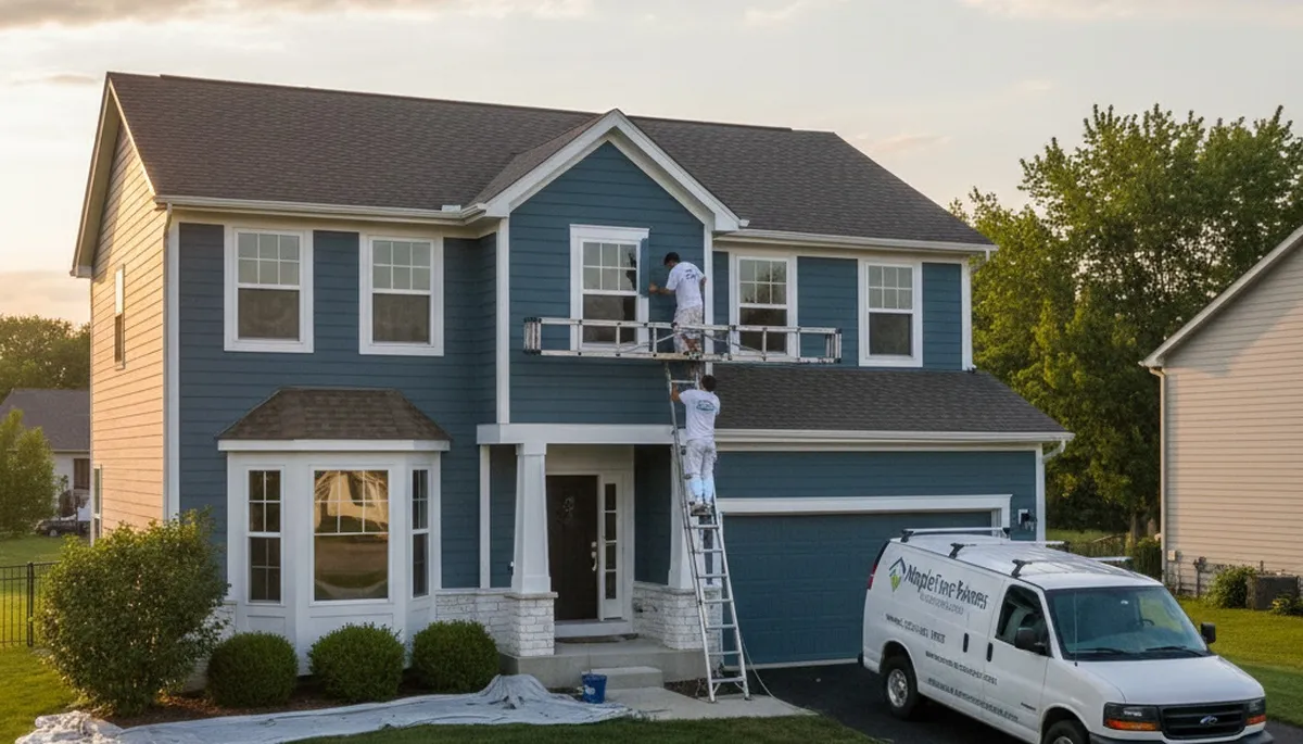 House painting service in Peoria, IL by paintingpeoriail.com for residential interior and exterior projects
