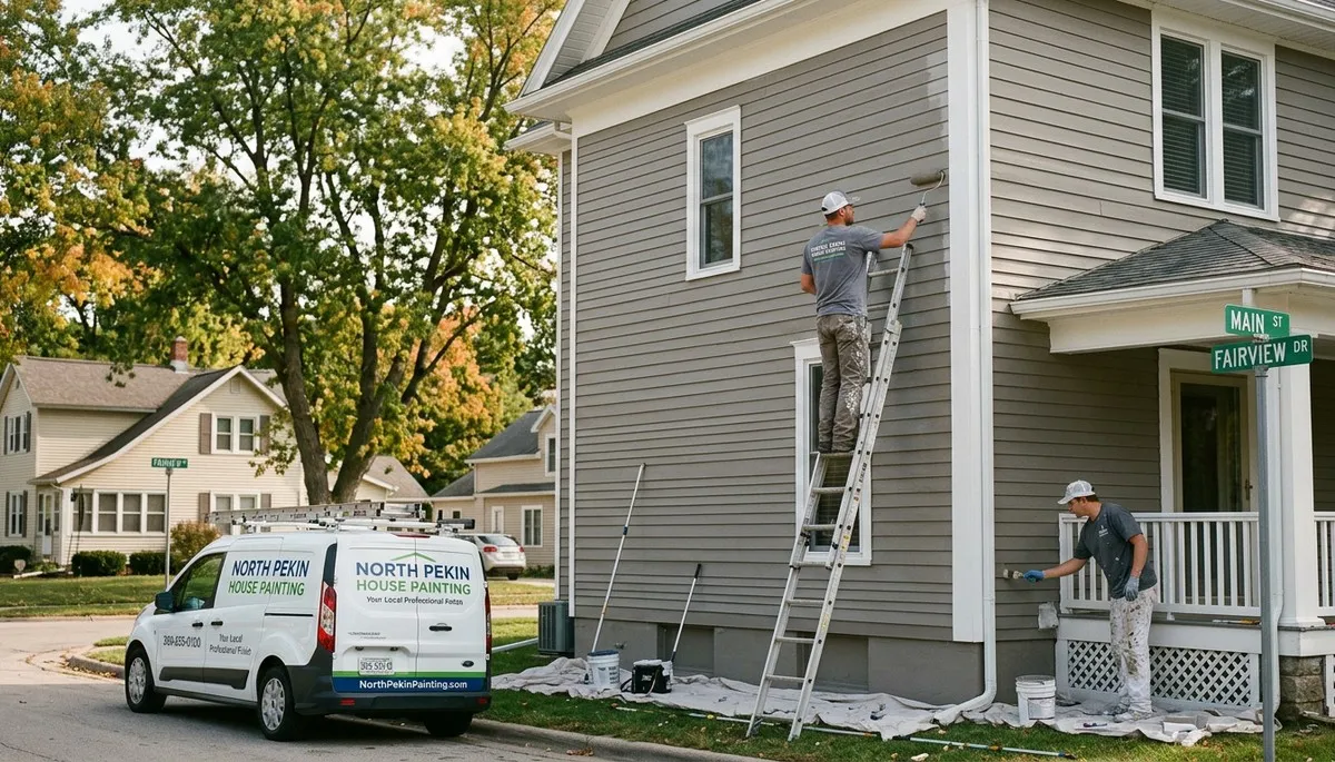 Professional house painters providing exterior home painting services in Peoria, IL