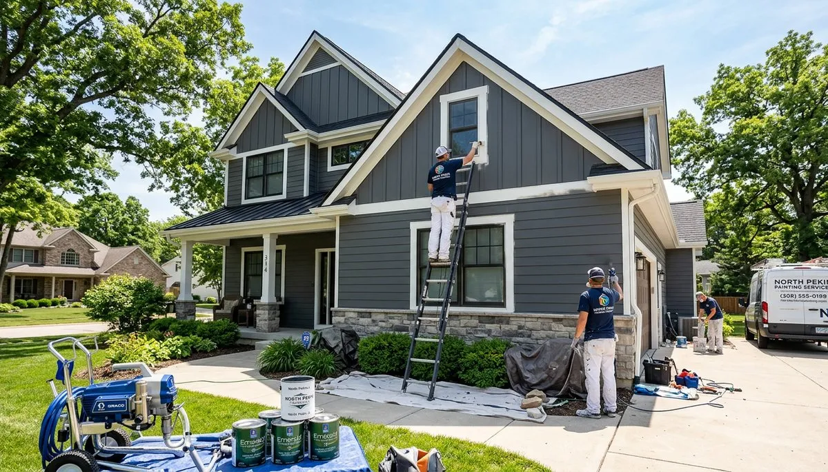 Professional house painting service in Peoria, IL by expert residential painters