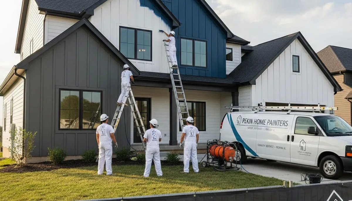 Professional house painting service in Peoria, IL for residential exterior and interior projects