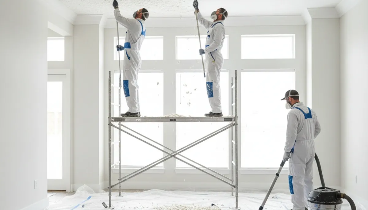 Professional popcorn ceiling removal and refinishing in Peoria, IL home interior