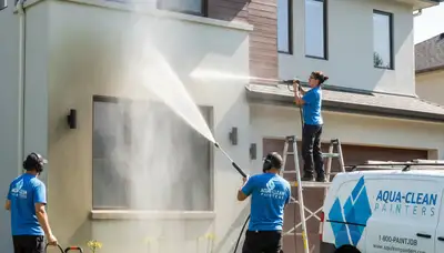 Professional pressure washing house exterior in Peoria, IL for clean siding and improved curb appeal