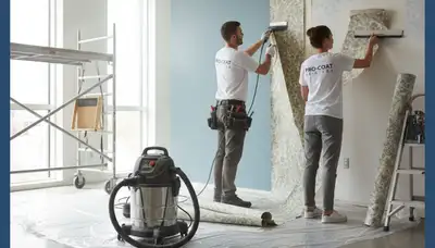 Professional wallpaper removal and wall prep in Peoria, IL by expert house painters